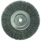 10" Diameter - 3/4" Arbor Hole - Crimped Steel Wire Straight Wheel - Caliber Tooling