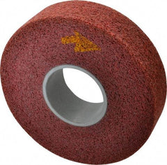 3M - 8" Diam, 2" Face Width, 3" Center Hole, Coarse Grade, Aluminum Oxide Deburring Wheel - Convolute, Soft Density 4 Grade, 4,500 RPM - Caliber Tooling