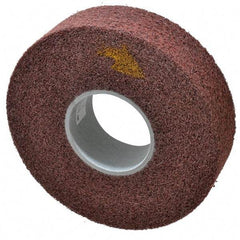 3M - 8" Diam, 2" Face Width, 3" Center Hole, Medium Grade, Aluminum Oxide Deburring Wheel - Convolute, Medium Density 5 Grade, 4,500 RPM - Caliber Tooling