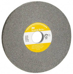 3M - 16" Diam, 1" Face Width, 10" Center Hole, Fine Grade, Silicon Carbide Deburring Wheel - Convolute, Hard Density 7 Grade, 2,250 RPM - Caliber Tooling