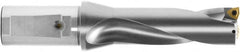 Komet - 3" Max Drill Depth, 4xD, 3/4" Diam, Indexable Insert Drill - 2 Inserts, 3/4" Shank Diam, Straight Shank - Caliber Tooling