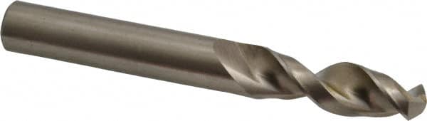 Accupro - 0.4921" 130° Parabolic Flute Cobalt Screw Machine Drill Bit - Bright Finish, Right Hand Cut, 2.008" Flute Length, 4.016" OAL, Split Point, Straight Shank - Caliber Tooling