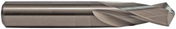 M.A. Ford - 1/2" 118° Spiral Flute Solid Carbide Screw Machine Drill Bit - TiCN Finish, Right Hand Cut, 1-1/4" Flute Length, 3" OAL, Straight Shank - Caliber Tooling