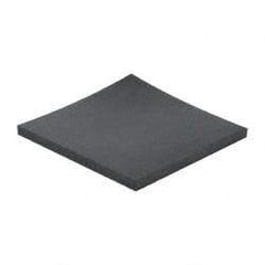 Made in USA - 12" Long, 12" Wide, 1" Thick, Buna-N Rubber Foam Sheet - 50 to 60 Durometer, Black, -40 to 212°F, 1,500 psi Tensile Strength, Stock Length - Caliber Tooling