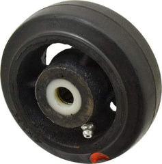 Fairbanks - 4 Inch Diameter x 1-1/2 Inch Wide, Rubber Caster Wheel - 400 Lb. Capacity, 1-11/16 Inch Hub Length, 1/2 Inch Axle Diameter, Roller Bearing - Caliber Tooling