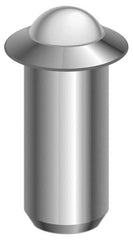 Gibraltar - 0.0643" Body Length x 5/16" Body Diam, 2 Lb Init to 5 Lb Final End Force, Stainless Steel Press Fit Ball Plunger - 1/4" Ball Diam, 0.09" Max Ball Reach, 0.045" Flange Thickness - Caliber Tooling