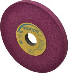 Norton - 7" Diam x 1-1/4" Hole x 1/2" Thick, I Hardness, 46 Grit Surface Grinding Wheel - Aluminum Oxide, Type 1, Coarse Grade, 3,600 Max RPM, Vitrified Bond, No Recess - Caliber Tooling