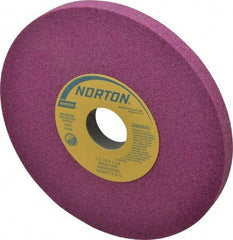 Norton - 7" Diam x 1-1/4" Hole x 1/2" Thick, I Hardness, 60 Grit Surface Grinding Wheel - Aluminum Oxide, Type 1, Medium Grade, 3,600 Max RPM, Vitrified Bond, No Recess - Caliber Tooling