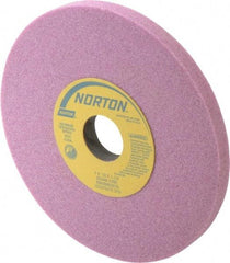 Norton - 7" Diam x 1-1/4" Hole x 1/2" Thick, J Hardness, 46 Grit Surface Grinding Wheel - Aluminum Oxide, Type 1, Coarse Grade, 3,600 Max RPM, Vitrified Bond, No Recess - Caliber Tooling