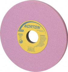 Norton - 7" Diam x 1-1/4" Hole x 1/2" Thick, K Hardness, 60 Grit Surface Grinding Wheel - Aluminum Oxide, Type 1, Medium Grade, 3,600 Max RPM, Vitrified Bond, No Recess - Caliber Tooling