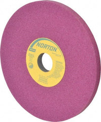 Norton - 8" Diam x 1-1/4" Hole x 1/2" Thick, K Hardness, 60 Grit Surface Grinding Wheel - Aluminum Oxide, Type 1, Medium Grade, 3,600 Max RPM, Vitrified Bond, No Recess - Caliber Tooling