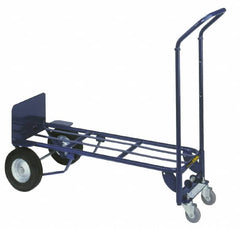 Wesco Industrial Products - 600 Lb Capacity 53" OAH Hand Truck - Swept Back Handle, Steel, Semi-Pneumatic Wheels - Caliber Tooling