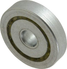 Value Collection - 1/4" Bore Diam, 1-1/16" OD, Open Unground Full Complement Radial Ball Bearing - 1/4" Wide, 1 Row, Round Bore, 484 Lb Dynamic Capacity - Caliber Tooling