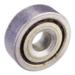 Value Collection - 7/16" Bore Diam, 1-1/16" OD, Open Unground Full Complement Radial Ball Bearing - 3/8" Wide, 1 Row, Round Bore, 509 Lb Dynamic Capacity - Caliber Tooling