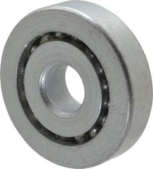 Value Collection - 3/8" Bore Diam, 1-9/32" OD, Open Unground Full Complement Radial Ball Bearing - 5/16" Wide, 1 Row, Round Bore, 533 Lb Dynamic Capacity - Caliber Tooling