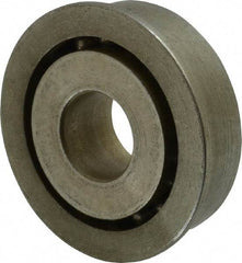 Value Collection - 1/2" Bore Diam, 1-3/8" OD, Open Unground Full Complement Radial Ball Bearing - With Flange, 1 Row, Round Bore, 769 Lb Dynamic Capacity - Caliber Tooling