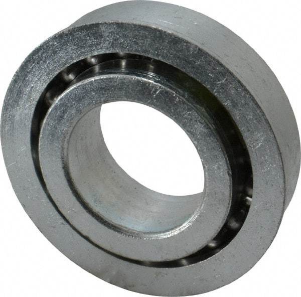 Value Collection - 1" Bore Diam, 2" OD, Open Unground Full Complement Radial Ball Bearing - With Flange, 1 Row, Round Bore, 1,384 Lb Dynamic Capacity - Caliber Tooling