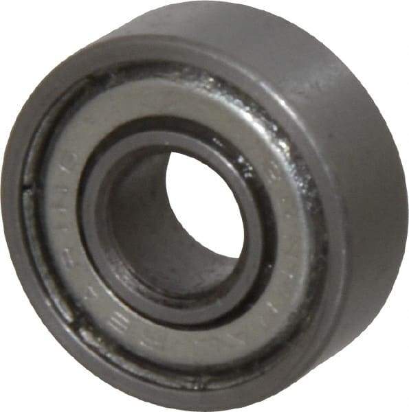 Value Collection - 1/4" Bore Diam, 11/16" OD, Double Shield Unground Retainer Type Radial Ball Bearing - 1/4" Wide, 1 Row, Round Bore, 300 Lb Dynamic Capacity - Caliber Tooling