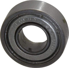 Value Collection - 3/8" Bore Diam, 7/8" OD, Double Shield Unground Retainer Type Radial Ball Bearing - 9/32" Wide, 1 Row, Round Bore, 450 Lb Dynamic Capacity - Caliber Tooling