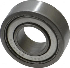 Value Collection - 1/2" Bore Diam, 1-1/8" OD, Double Shield Unground Retainer Type Radial Ball Bearing - 3/8" Wide, 1 Row, Round Bore, 691 Lb Dynamic Capacity - Caliber Tooling