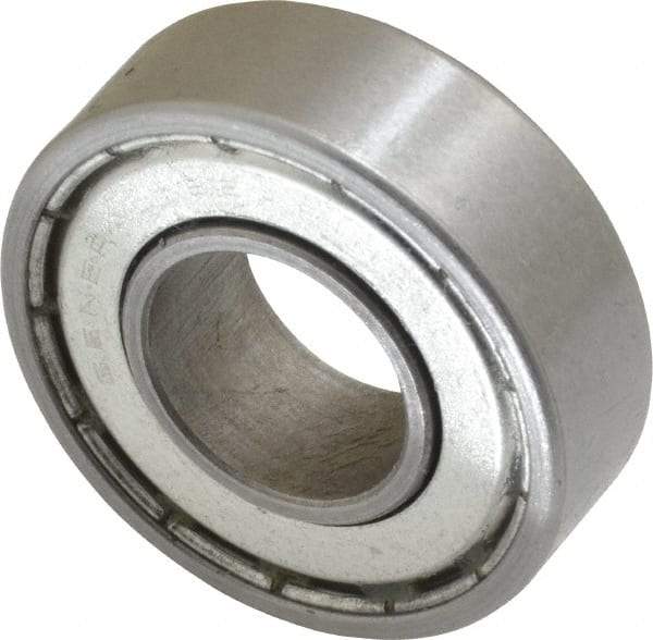 Value Collection - 5/8" Bore Diam, 1-3/8" OD, Double Shield Unground Retainer Type Radial Ball Bearing - 7/16" Wide, 1 Row, Round Bore, 915 Lb Dynamic Capacity - Caliber Tooling