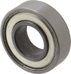 Value Collection - 3/4" Bore Diam, 1-5/8" OD, Double Shield Unground Retainer Type Radial Ball Bearing - 1/2" Wide, 1 Row, Round Bore, 1,171 Lb Dynamic Capacity - Caliber Tooling