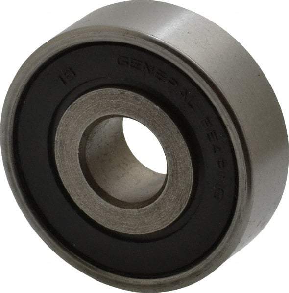 Value Collection - 7/16" Bore Diam, 1-3/8" OD, Double Seal Unground Retainer Type Radial Ball Bearing - 7/16" Wide, 1 Row, Round Bore, 915 Lb Dynamic Capacity - Caliber Tooling