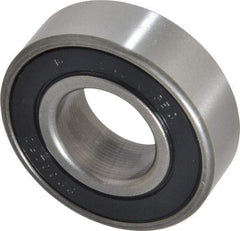 Value Collection - 3/4" Bore Diam, 1-5/8" OD, Double Seal Unground Retainer Type Radial Ball Bearing - 1/2" Wide, 1 Row, Round Bore, 1,171 Lb Dynamic Capacity - Caliber Tooling