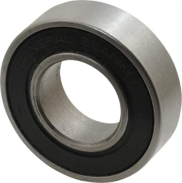 Value Collection - 1" Bore Diam, 2" OD, Double Seal Unground Retainer Type Radial Ball Bearing - 9/16" Wide, 1 Row, Round Bore, 1,749 Lb Dynamic Capacity - Caliber Tooling