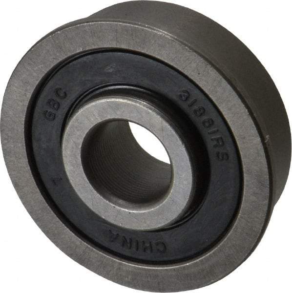 Value Collection - 3/8" Bore Diam, 1-1/8" OD, Double Seal Unground Retainer Type Radial Ball Bearing - With Flange, 1 Row, Round Bore, 691 Lb Dynamic Capacity - Caliber Tooling