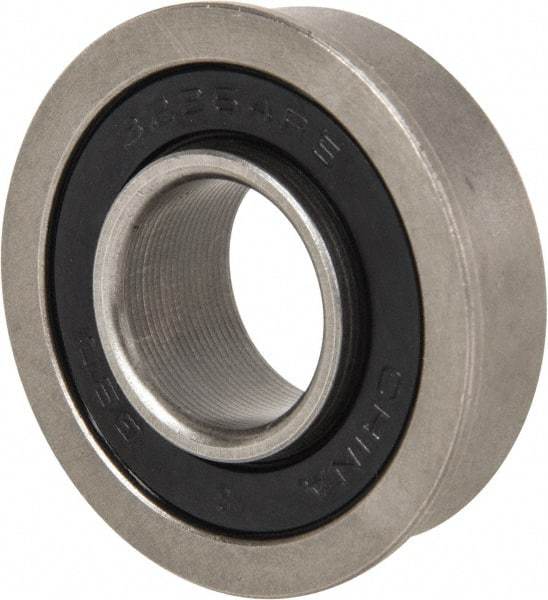 Value Collection - 5/8" Bore Diam, 1-3/8" OD, Double Seal Unground Retainer Type Radial Ball Bearing - With Flange, 1 Row, Round Bore, 915 Lb Dynamic Capacity - Caliber Tooling