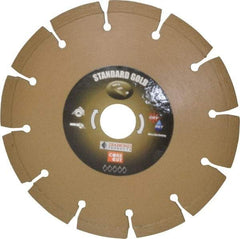 Core Cut - 6" Diam, 20mm Arbor Hole Diam, Wet & Dry Cut Saw Blade - Diamond-Tipped, Standard Round Arbor - Caliber Tooling