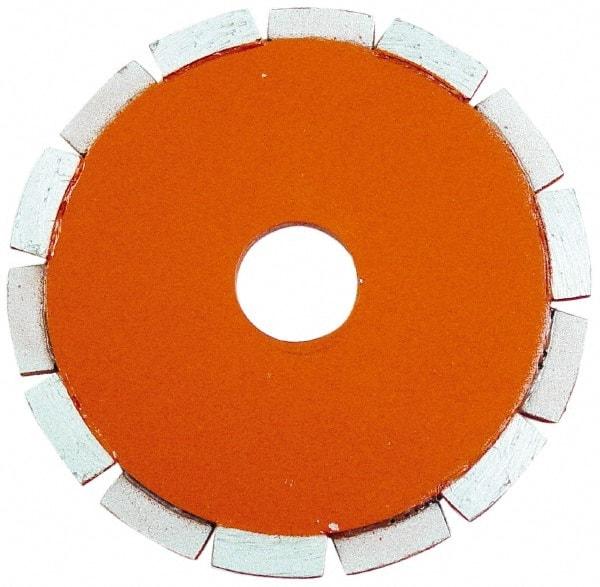 Core Cut - 4" Diam, 20mm Arbor Hole Diam, Wet & Dry Cut Saw Blade - Diamond-Tipped, Standard Round Arbor - Caliber Tooling