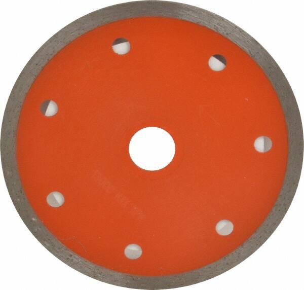 Core Cut - 4" Diam, 5/8" Arbor Hole Diam, Wet & Dry Cut Saw Blade - Diamond-Tipped, Standard Round Arbor - Caliber Tooling