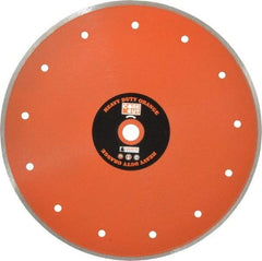 Core Cut - 10" Diam, 5/8" Arbor Hole Diam, Wet & Dry Cut Saw Blade - Diamond-Tipped, Standard Round Arbor - Caliber Tooling