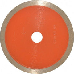 Core Cut - 4" Diam, 5/8" Arbor Hole Diam, Wet & Dry Cut Saw Blade - Diamond-Tipped, Standard Round Arbor - Caliber Tooling