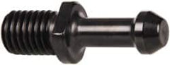 Parlec - C Style, CAT40 Taper, 5/8-11 Thread, 45° Angle Radius, Standard Retention Knob - 2.48" OAL, 0.588" Knob Diam, 0.19" Flange Thickness, 1.436" from Knob to Flange, 0.635" Pilot Diam - Exact Industrial Supply