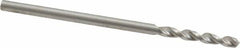 Walter-Titex - #51 130° Parabolic Flute Vanadium High Speed Steel Screw Machine Drill Bit - Bright Finish, Right Hand Cut, 11mm Flute Length, 36mm OAL, Split Point, Straight Shank - Caliber Tooling