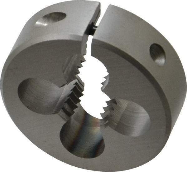 OSG - 1/2-13 UNC Thread, 1-1/2" Outside Diam High Speed Steel Round Die - 1/2" Thick, Right Hand Thread, Adjustable - Exact Industrial Supply