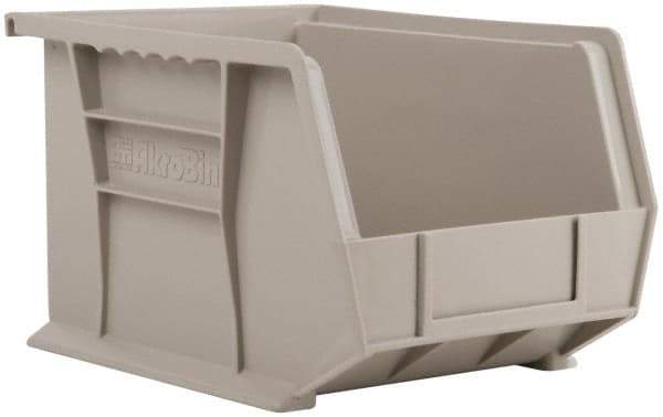 Akro-Mils - 50 Lb. Load Capacity, 10-3/4" Deep, Gray Polymer Hopper Stacking Bin - 7" High x 8-1/4" Wide x 10-3/4" Long - Caliber Tooling