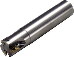 Kyocera - 25mm Cut Diam, 15.7mm Max Depth of Cut, 20mm Shank Diam, 120mm OAL, Indexable Square Shoulder End Mill - BDMT 1704 Inserts, Cylindrical Shank, 90° Lead Angle, Through Coolant - Caliber Tooling