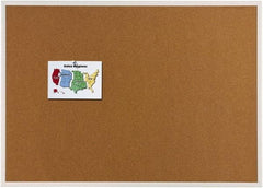 Quartet - 96" Wide x 48" High Open Cork Bulletin Board - Natural (Color) - Caliber Tooling