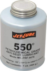 Jet-Lube - 1 Lb Can Extreme Pressure Anti-Seize Lubricant - Molybdenum Disulfide, -65 to 2,400°F, Steel Blue, Water Resistant - Caliber Tooling