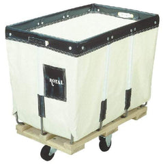 Royal Basket Trucks - 36" Long x 26" Wide x 33-1/2" High, White Canvas Replacement Liner - Use with Royal - 12 Bushel Capacity Basket Trucks - Caliber Tooling