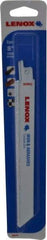 Lenox - 8" Long x 3/4" Thick, Carbide Reciprocating Saw Blade - Straight Profile, Continuous Edge, Universal Shank - Caliber Tooling