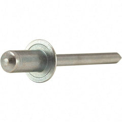 STANLEY Engineered Fastening - Size 4 Dome Head Stainless Steel Closed End Blind Rivet - Stainless Steel Mandrel, 0.126" to 0.187" Grip, 1/8" Head Diam, 0.129" to 0.133" Hole Diam, - Caliber Tooling