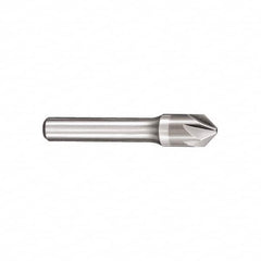 SGS - 1/4" Head Diam, 1/4" Shank Diam, 6 Flute 82° Solid Carbide Countersink - Caliber Tooling