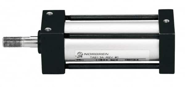 Norgren - 1" Stroke x 3/4" Bore Single Acting Air Cylinder - 1/8 Port, 5/16-18 Rod Thread, 150 Max psi, -20 to 200°F - Caliber Tooling