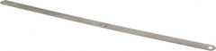 Starrett - 0.007 Inch Thick x 1/2 Inch Wide x 12 Inch Leaf Length, Parallel Feeler Gage - Tempered Steel - Caliber Tooling