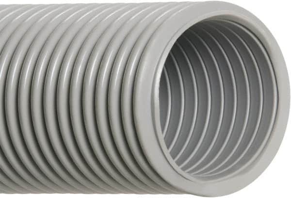 Hi-Tech Duravent - 1-1/4" ID, 20 Hg Vac Rating, 22 psi, EVA Vacuum & Duct Hose - 50' Long, Gray, 3-1/2" Bend Radius, -65 to 140°F - Caliber Tooling